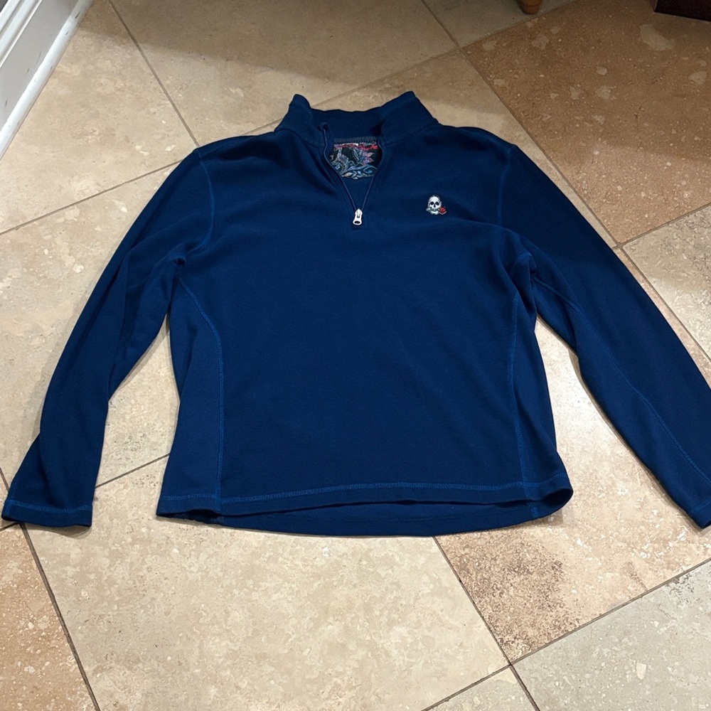 Robert Graham Deep Blue Zip-Up Sweater